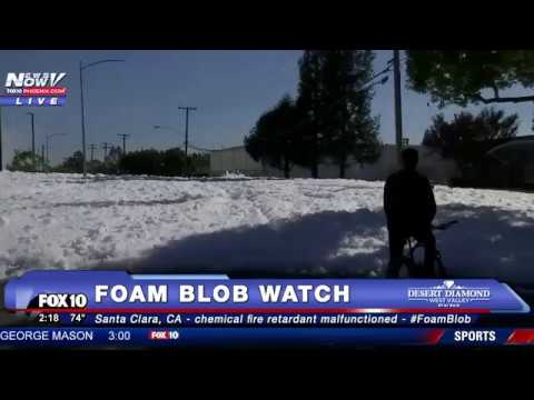 MUST WATCH: Bicyclist Blake Rides Through FOAM BLOB in Santa Clara, Gets Lost in Foam - FNN