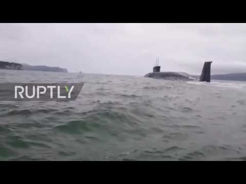 Russia: Fishermen can’t stop swearing as a nuclear sub appears alongside them