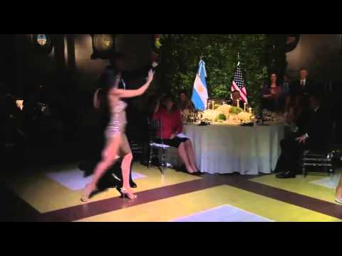 President Obama dancing the Tango at the Argentina State Dinner