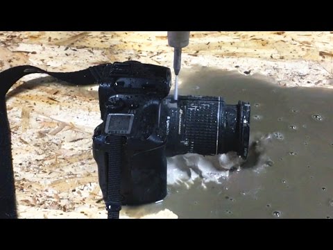 Cutting An SLR Camera With A 60,000 PSI Waterjet