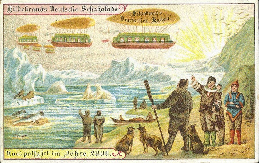 Серия открыток: как в 1900 году представляли будущее, точнее жизнь в 2000 году