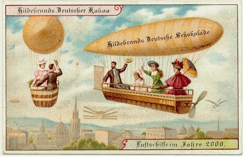 Серия открыток: как в 1900 году представляли будущее, точнее жизнь в 2000 году