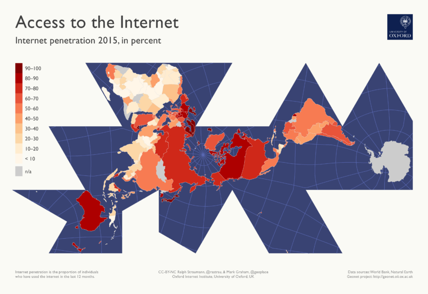 Мировая карта доступа в интернет