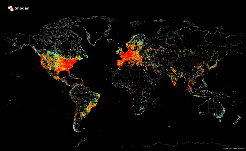 Как на карте выглядят страны мира, если бы их размеры зависели от числа пользователей интернета