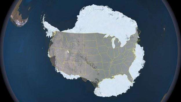 Антарктида, в сравнении с США