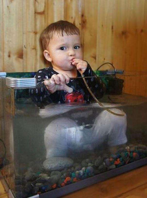 kids-act-like-animals-aquarium фото детей - домашних животных