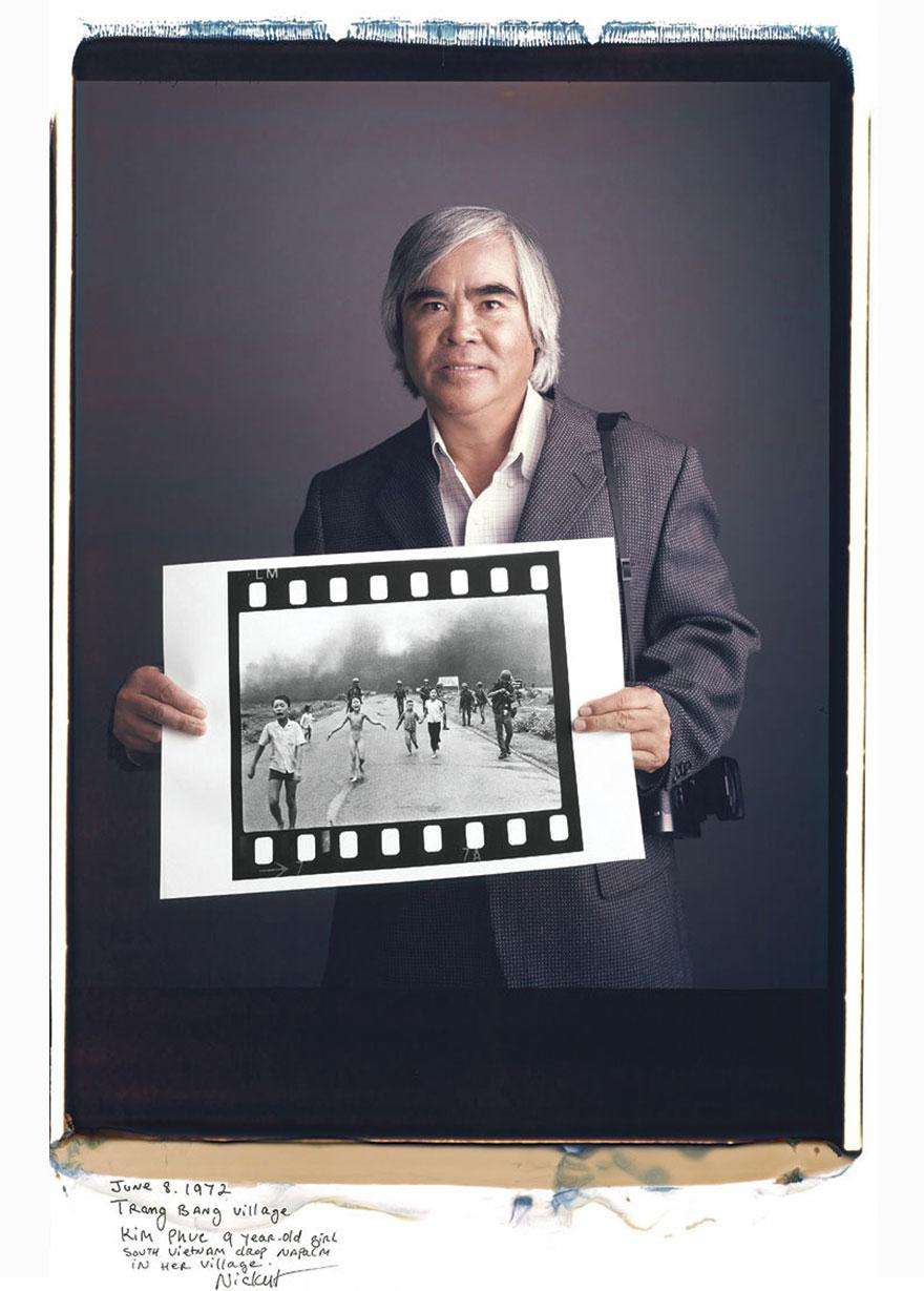 Ник Ют с фотографией 1972 года "Напалмовая атака".