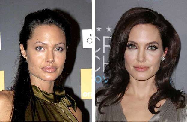 Анджелина Джоли: 12 лет разницы. В 27 лет в 2003 году (слева) и теперь в 39 (справа)