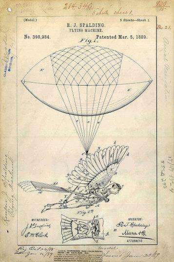 Летательный аппарат из воздушного шара и птичьих крыльев