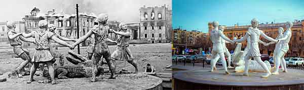 Города России во время войны и сейчас