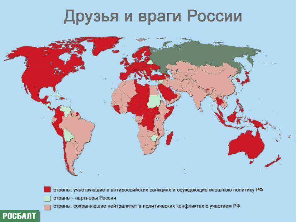 карта друзей и врагов России
