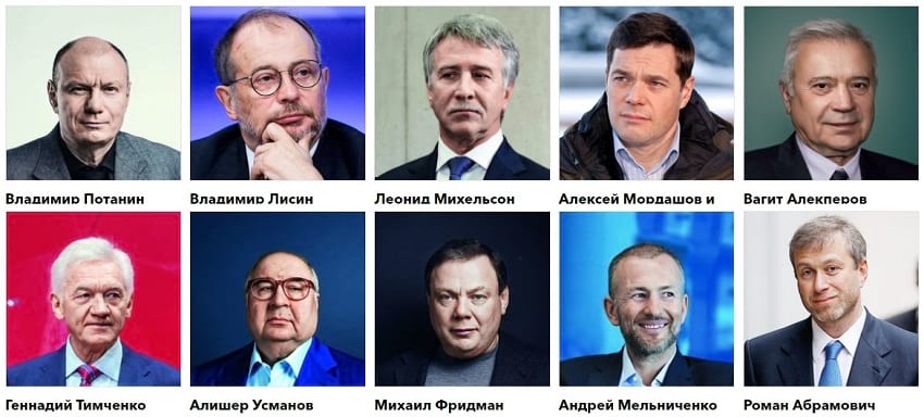 20 самых богатых россиян в этом году