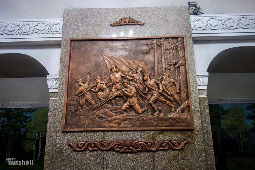 43-pyongyang-metro-bronze-plaque-military-forest-kwangbok