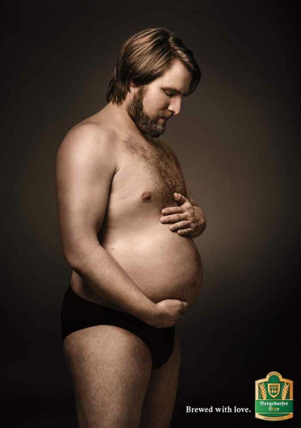 Фото, где мужчины с пивными животами пародировали фотосессии беременных женщин -funny-beer-ad-pregnant-men-maternity-brewed-with-love-jung-von-matt-2