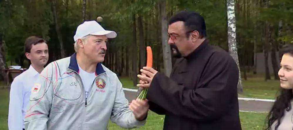 20 адских реакций СМИ на сюжет о Стивене Сигале и морковке Лукашенко